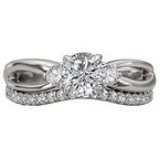 LaVie 3 Stone Semi-Mount Diamond Ring 115462-RD075