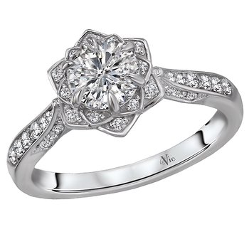 Halo Semi-Mount Diamond Ring 115469-RD075