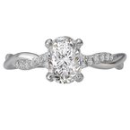 LaVie Peg Head Semi-Mount Diamond Ring 115412-100