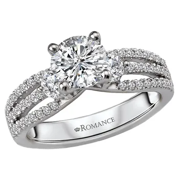 Split Shank Semi-Mount Diamond Ring 160039-RD100
