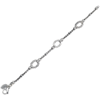 Alisa Box Chain with Shiny & Traversa Oval Links Bracelet VHB 1368