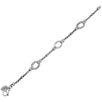 Box Chain with Shiny & Traversa Oval Links Bracelet VHB 1368