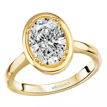 Hidden Halo Semi-Mount Engagement Ring 160327-OV200Y
