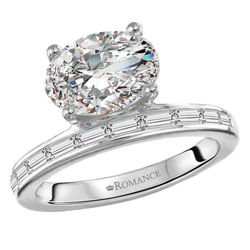 Hidden Basket Semi-Mount Diamond Engagement Ring 160286-OV200