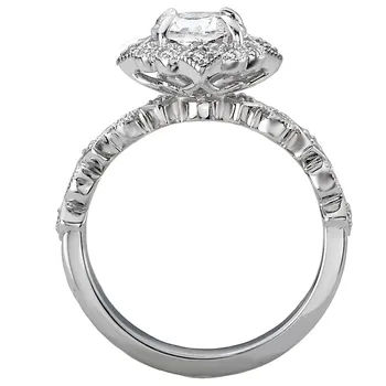 Halo Semi-Mount Diamond Ring 119202-RD100K