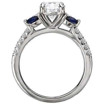 Sapphire and Diamond Semi-Mount Diamond Ring 160120-RD100