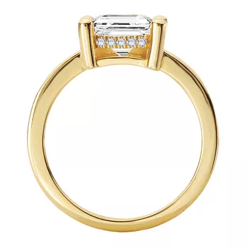 Hidden Basket Semi-Mount Diamond Engagement Ring 160286-PC200Y