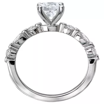 Classic Semi-Mount Diamond Ring 160020-RD200PT