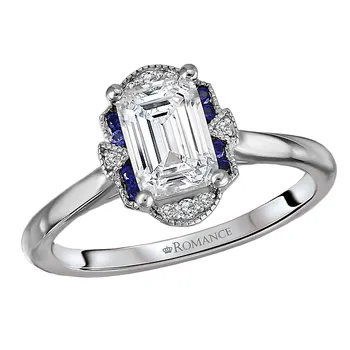 Semi-Mount Halo Diamond Engagement Ring 160218-EM100SPH