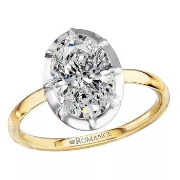 Hidden Halo Semi-Mount Diamond Engagement Ring 160338-OV200TY
