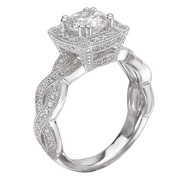 Halo Semi-Mount Diamond Ring 115001-100