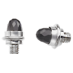 Alisa Faceted Black Spinel cabochons Sterling Bracelet Tips VHB 932 FBS