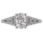 LaVie Split Shank Semi-Mount Diamond Ring 115445-OV100