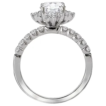 Halo Semi-Mount Diamond Ring 160032-OV100
