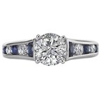 LaVie Sapphire and Diamond Semi-Mount Ring 115181-SAP