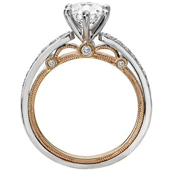 Two Tone Semi-Mount Diamond Ring 160023-RD100TY