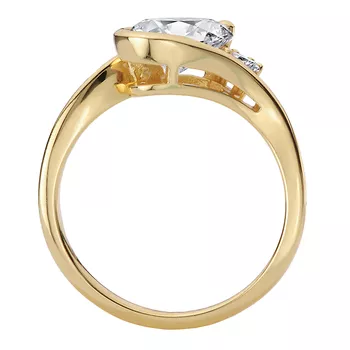Wave Designed Semi-Mount Diamond Engagement Ring 160340-OV150Y