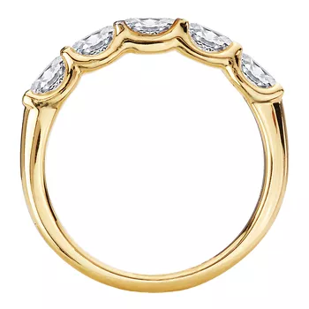 Oval Shaped Diamond Staight Front Wedding Band 160309-WY