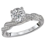 LaVie Peg Head Semi-Mount Diamond Ring 115421-RD100