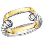 Eleganza Ladies Fashion Gold and Silver Two-Tone Ring 711860-7