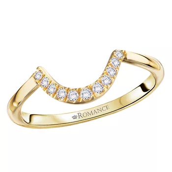 Curved Front Diamond Wedding Band 160332-OV150WY