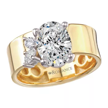 Bold Shank Semi-Mount Diamond Engagement Ring 160293-OV200Y