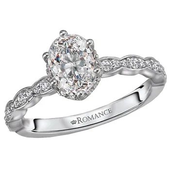 Halo Semi-Mount Diamond Ring 119216-OV100K