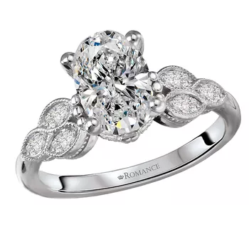 Milgrain Design Diamond Engagement Ring 160321-OV150