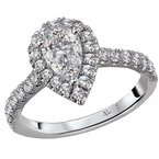 LaVie Halo Semi-Mount Diamond Ring 115450-PS100