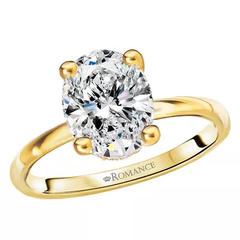Lab Grown Diamond Hidden Halo Engagement Ring 160151-OV200YLG