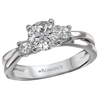 *** Lab Grown Diamond *** 3-Stone Semi-Mount Diamond Ring 119159-RD100KLG