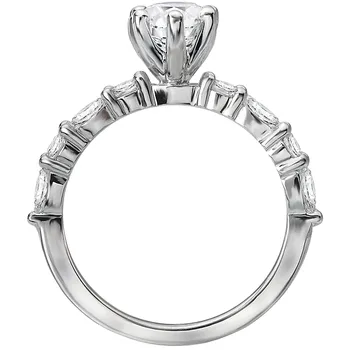 *** Lab Grown Diamond *** Classic Semi-Mount Diamond Ring 160052-MQ100LG