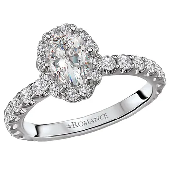 Halo Semi-Mount Diamond Ring 119158-OV100K