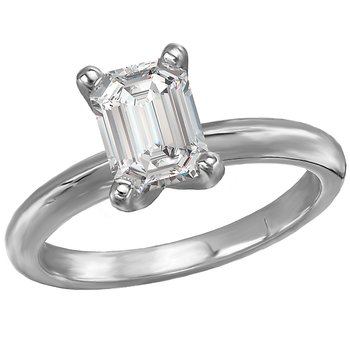 Solitaire Semi-Mount Diamond Engagement Ring 114004-EM125WS