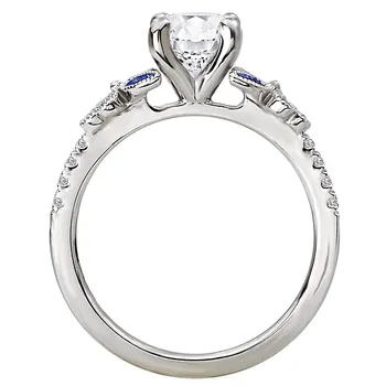 Sapphire and Diamond Semi-Mount Engagement Ring 160056-RD100