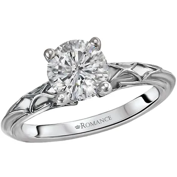 Semi-Mount Solitaire Diamond Ring 160111-RD100