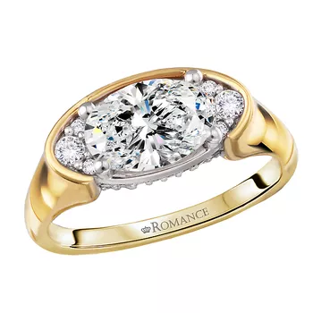 Semi-Mount East-West Moval Engagement Ring 160343-MO150TY