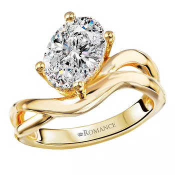 Hidden Halo Semi-Mount Diamond Engagement Ring 160287-OV200Y