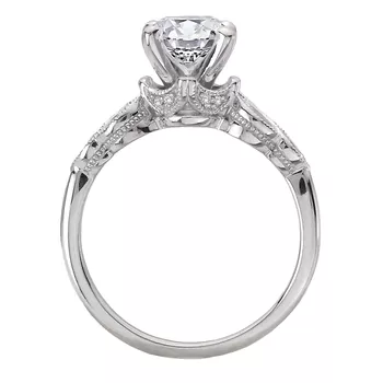 Milgrain Design Lab Grown Diamond Engagement Ring 160321-OV150LG