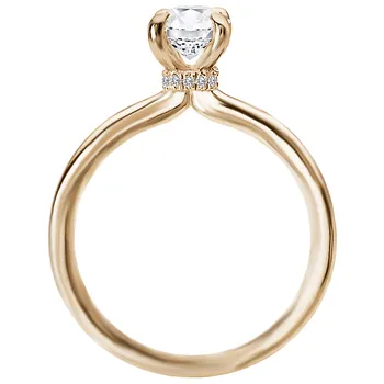 *** Lab Grown Diamond *** Diamond Semi-Mount Engagement Ring 160103-OV100YLG