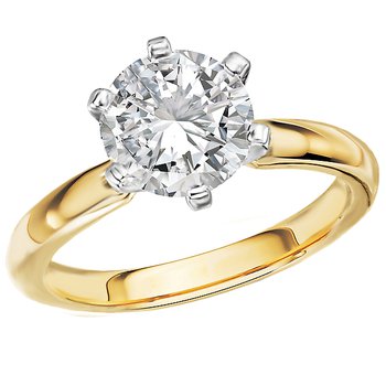 Solitaire Semi-Mount Diamond Ring 114001-6RD150TYS