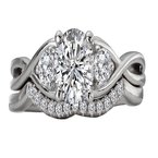 LaVie 3 Stone Semi-Mount Diamond Ring 115480-RD075