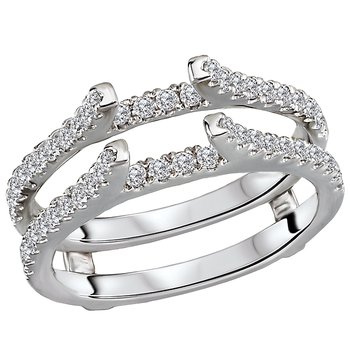 Diamond Wrap Wedding Band with Guard 113938-WRAP