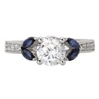 LaVie Sapphire and Diamond Semi-Mount Ring 115150-S
