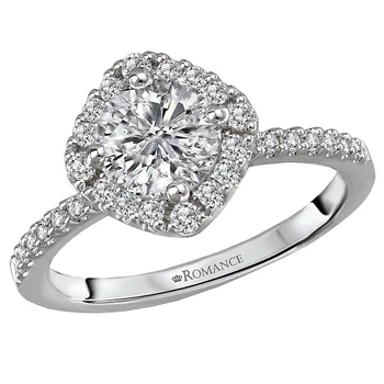Halo Semi-Mount Diamond Ring 119171-RD100K