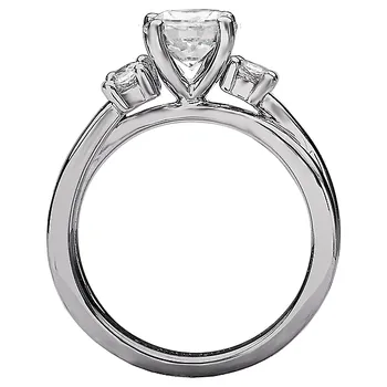 3-Stone Semi-Mount Diamond Ring 119159-RD100K