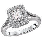 LaVie Split Shank Semi-Mount Diamond Ring 115426-EM075