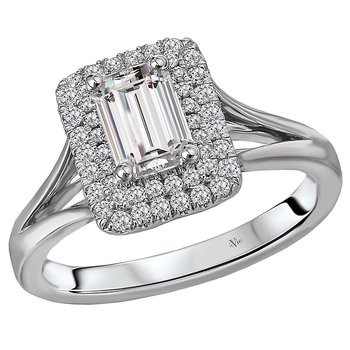 Split Shank Semi-Mount Diamond Ring 115426-EM075
