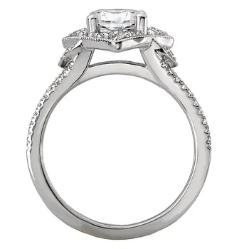 Halo Semi-Mount Diamond Ring 119187-RD100K