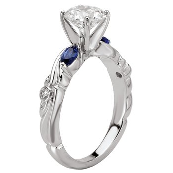 Sapphire and Diamond Semi-Mount Ring 115148-S